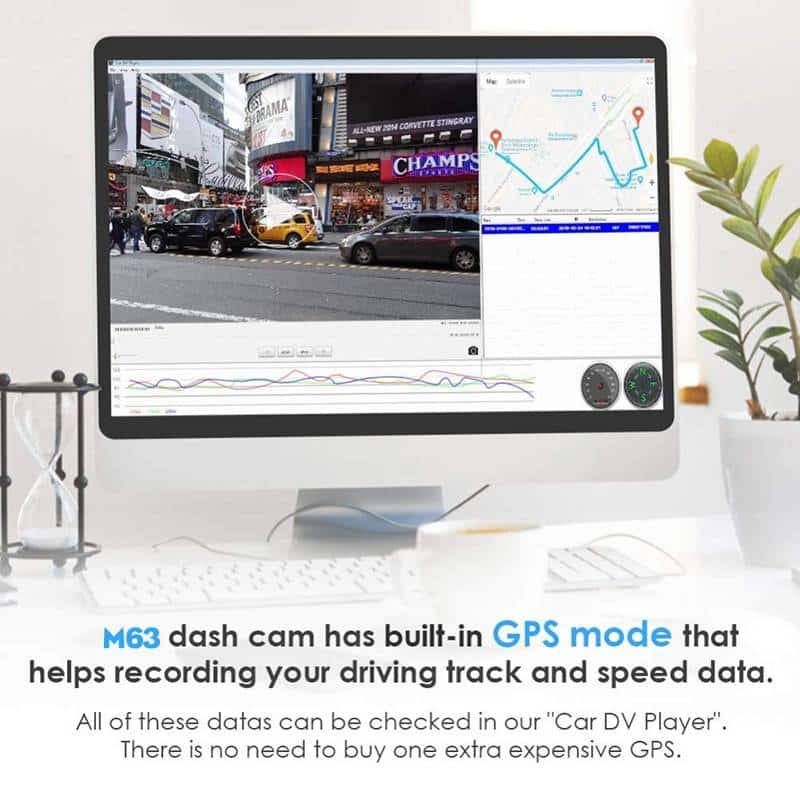 30FPS 4K Integrierte GPS-Dashcam