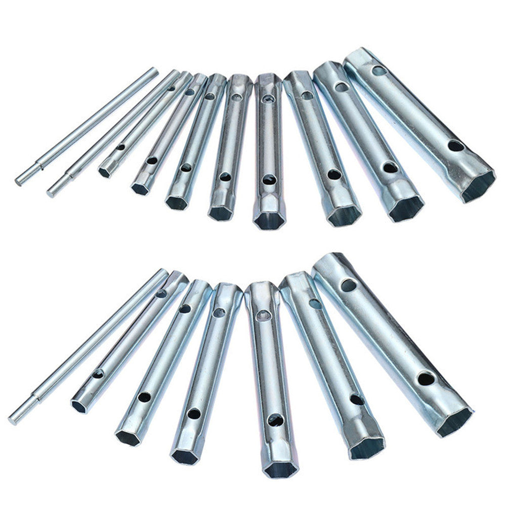 Dark Gray 6Pcs 8-19mm/10pcs 6-22mm Metric Tubular Box Wrench Set Tube Bar Spark Plug Spanner