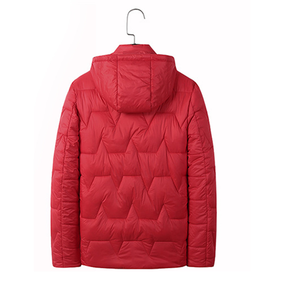 Firebrick USB Electric Heated Coats Heating Hooded Jacket Long Sleeves Winter Warm Clothing