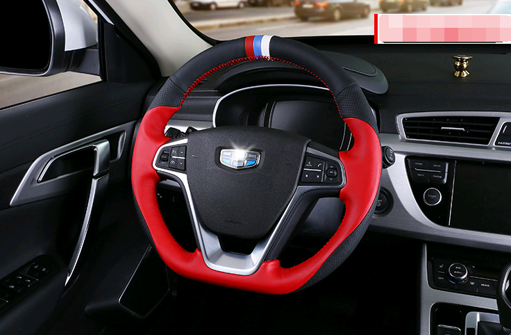 Leather hand sewing steering wheel cover - Auto GoShop
