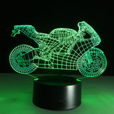 Sea Green Motorcycle led desk lamp