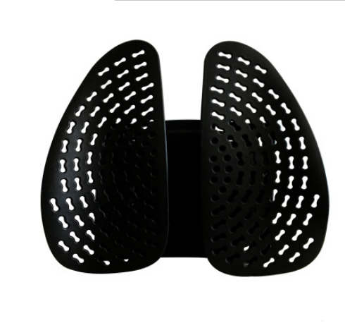 Black Office seat belt lumbar support, surrounded by waist, driving office essential, removable and washable