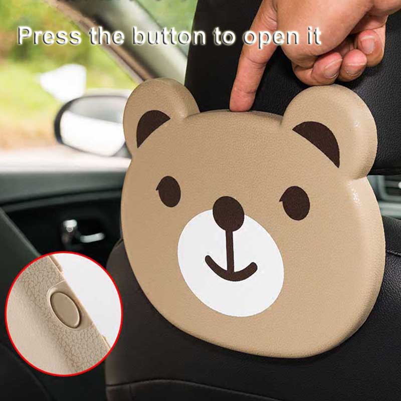Rosy Brown Child Car Seat Table Car Seat Tray Storage Kids Toy Food Water Holder Children Portable Table For Car Baby Food Desk ABS