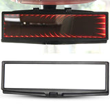 3D Car LED Interior Anti-Glare Rearview Mirror HD Wide Angle Plane Reflector Mirror Adjustable - Auto GoShop