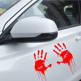 Red 15.7x15cm Car Styling Vinyl Car Stickers HandPrint Window Decal