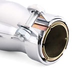 Black 2X Universal Motorcycle Exhaust Muffler Pipe Tip Retro Vintage Rear Pipe Tube Exhause For Bobbers