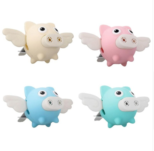 Pale Turquoise New car small flying pig air outlet perfume clip car aromatherapy air conditioning car interior decoration ornaments cute