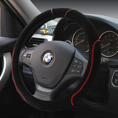 Car plush steering wheel cover Universal flocking handle - Auto GoShop