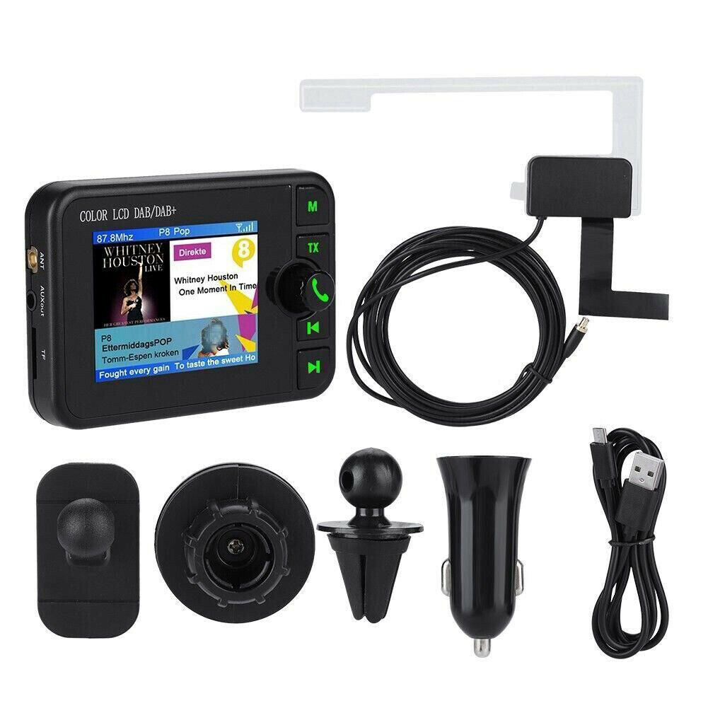 Dark Slate Gray Car DAB/DAB+ Receiver Digital Radio Adapter bluetooth FM Hands-free AUX USB