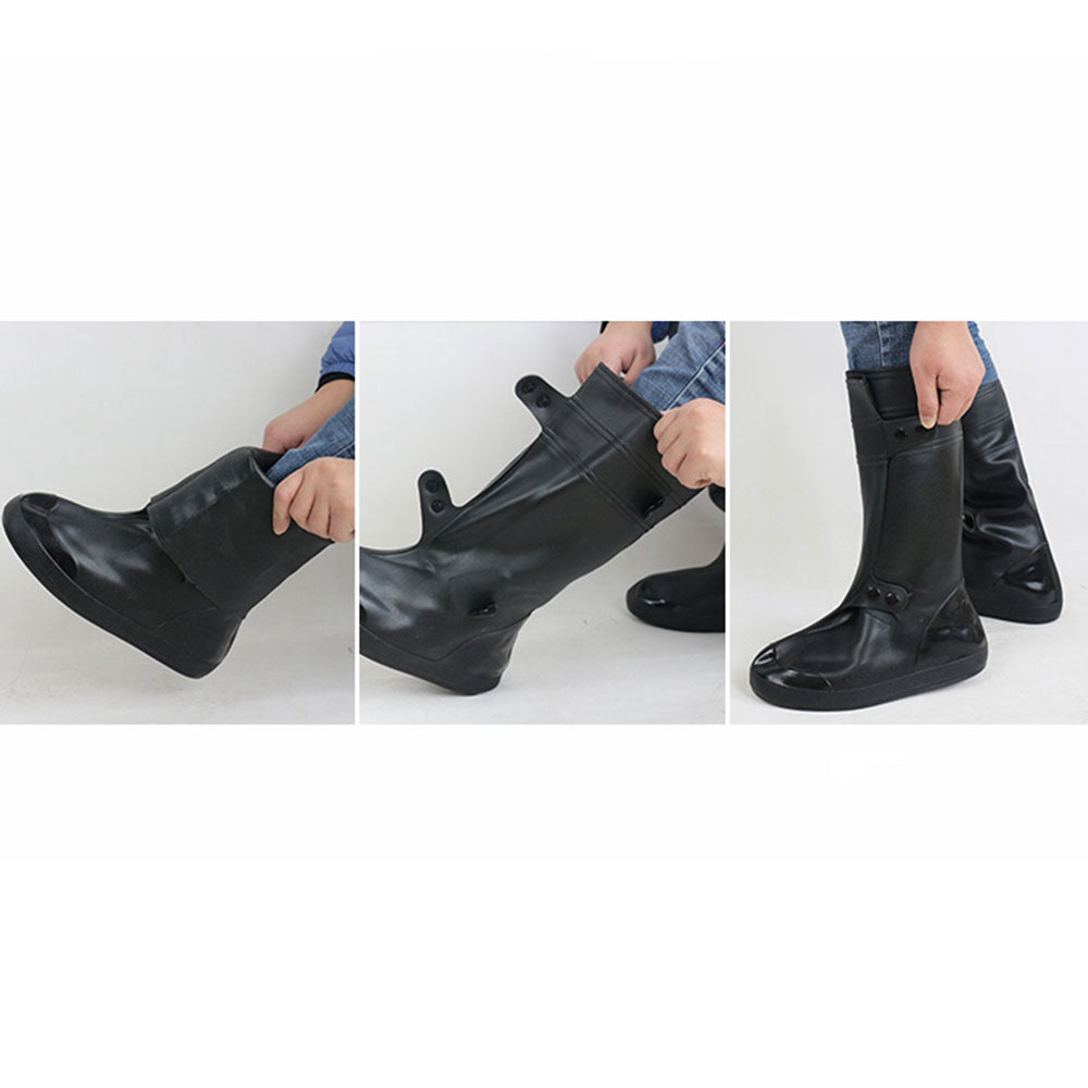 Dark Slate Gray Motorcycle Waterproof Rain Shoe Covers One Piece Style Thicker Scootor Non-slip Boots Covers