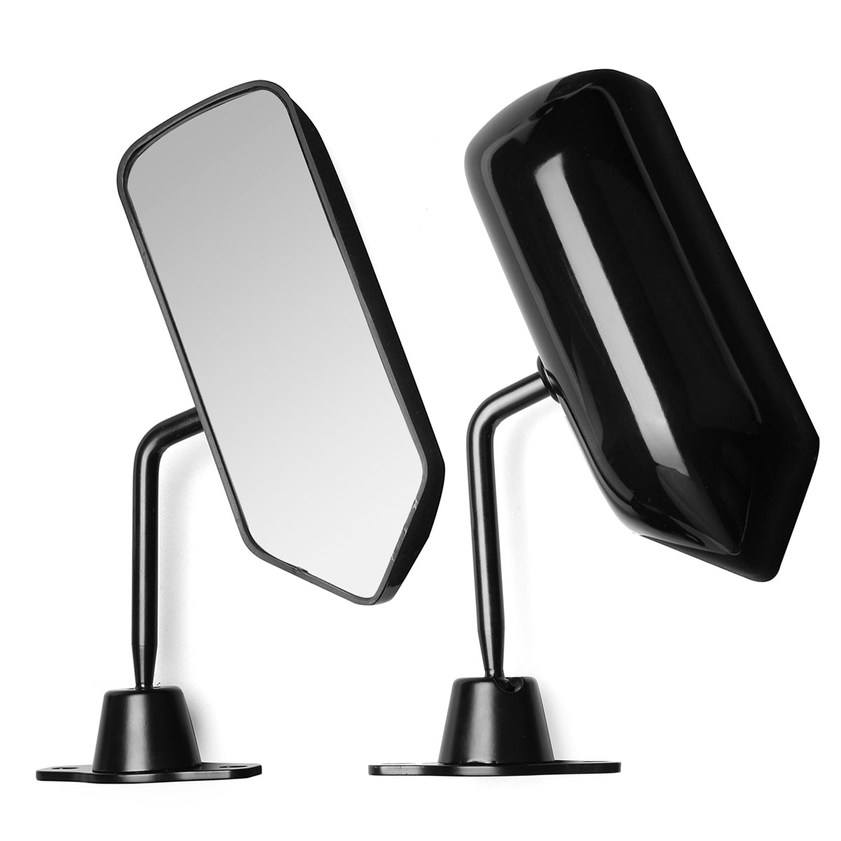 Universal Side Car Mirror Wing Mirror Convex Glass Black (LH+RH) UK-2 - Auto GoShop