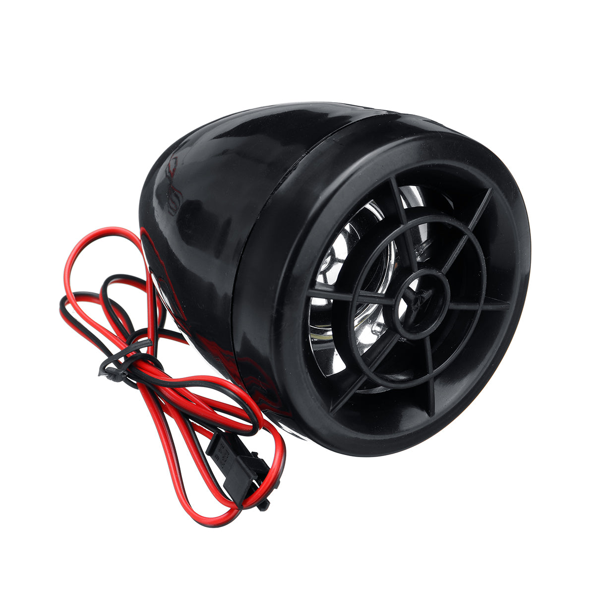 Black 12V Anti-theft Motorcycle Alarm System MP3 FM SD USB Remote Engine Start+2 Horns