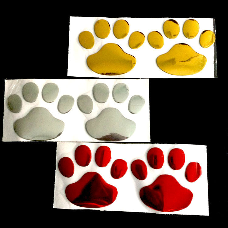 Dark Goldenrod PVC footprint 3D body decoration sticker