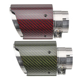 2.5 Inch 63mm Universal Car Auto Carbon Fiber Muffler Exhaust Pipe Tail End Tip - Auto GoShop