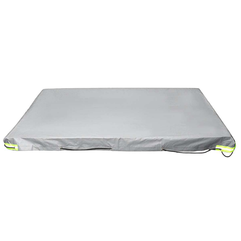 Gray Trailer Cover Waterproof Windproof Dust Protector With Rubber Belt 208x114x13cm