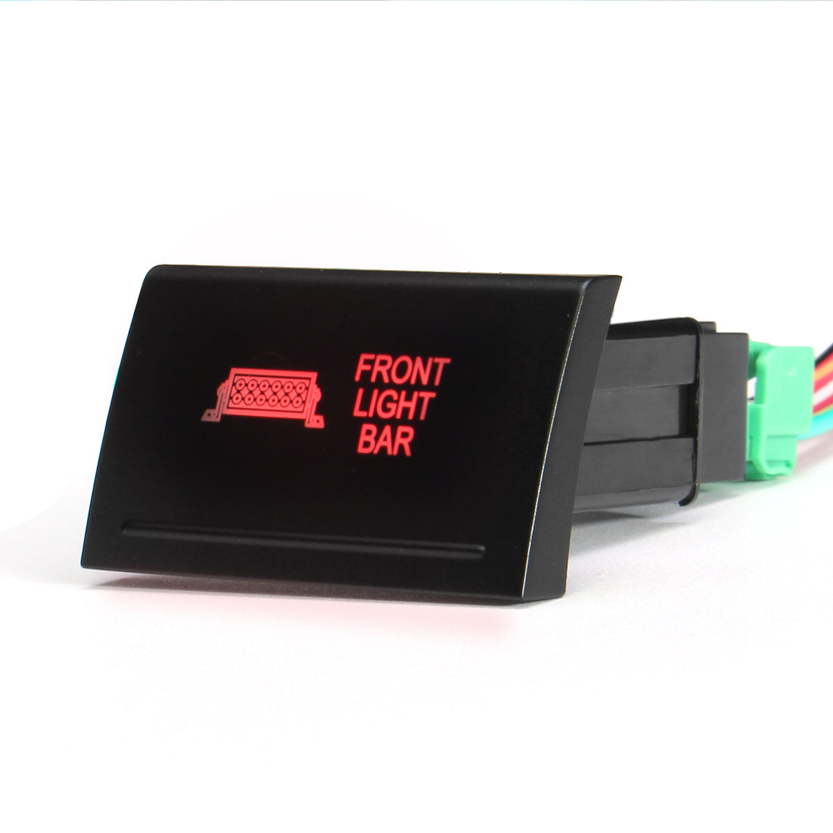 Black Dual Red LED Push Switch SPST Driving Spot Reverse Light Lamp Bar ON-OF For VW Amarok