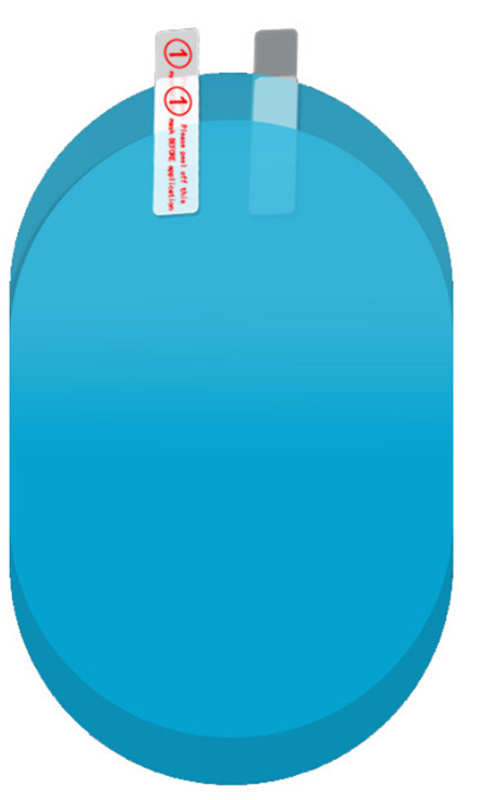 Light Sea Green Oval Anti-Moist Waterproof Side Mirror Sticker