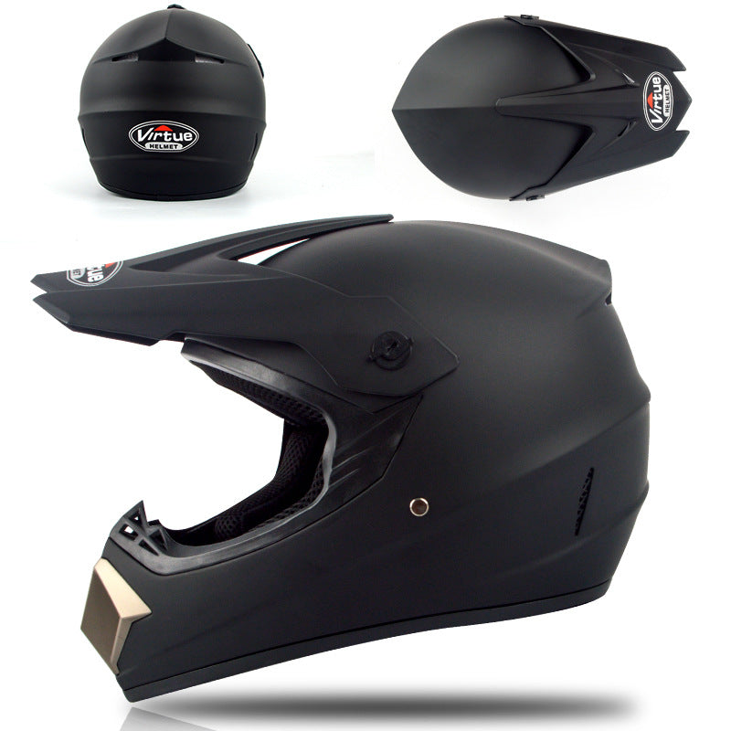 Black Junior Motocross Helmet