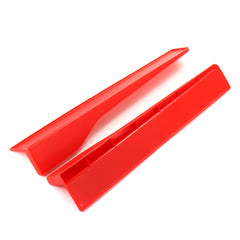 Orange Red 2 X Universal Car Side Skirt Rocker Splitters Canard Diffuser Winglet Wings