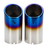 Stainless Steel Car Exhaust Muffler Tail Pipe Tip Pair For Audi Q5 A1 A3 A5 A4 B8 - Auto GoShop