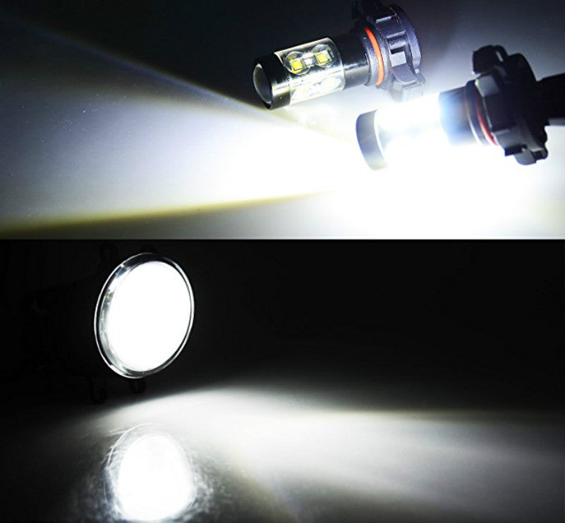 White Smoke Car Styling High Power 6000K White  LED Bulbs For Fog Light DRL Lamps Replacement