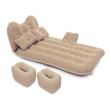Rosy Brown Car Travel Inflatable Air Mattress Back Seat Portable Camping Bed Cushion with Back Support