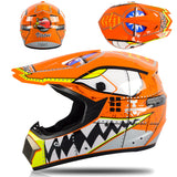 Dark Orange Junior Motocross Helmet