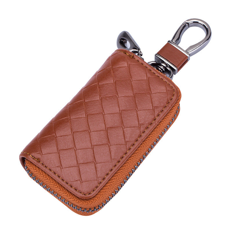 Car key case leather key case men's woven - Auto GoShop
