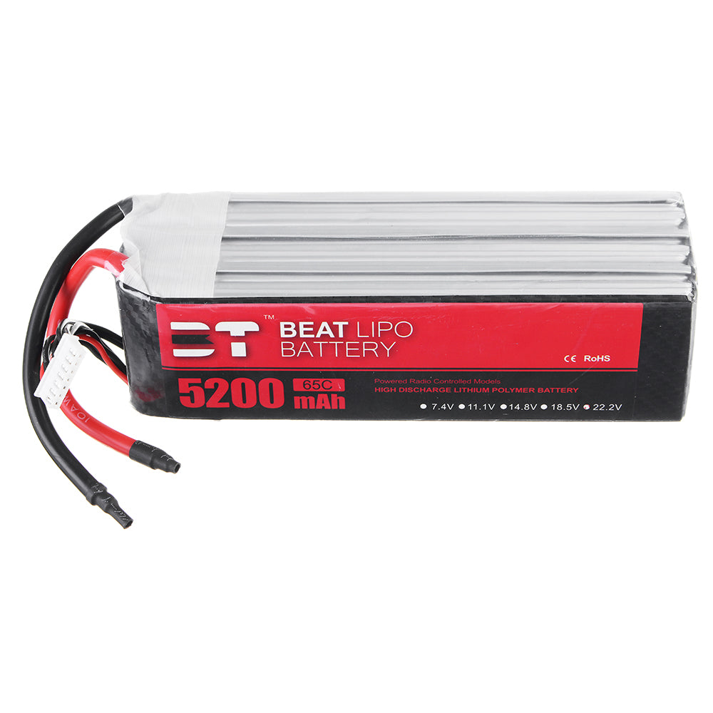 Firebrick BT 22.2V 5200mAh 65C 6S Lipo Battery Without Plug for ARRMA Senton 6S RC Car 700 Class Helicopter