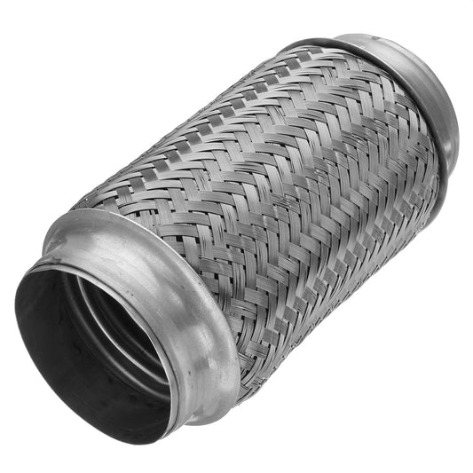 3x8 Inch Flex Pipe Exhaust Stainless Steel Double Braid Heavy Duty Coupling Tube - Auto GoShop