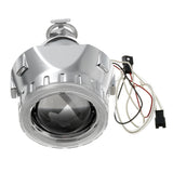 Dark Gray 2.5 Inch H1/H4/H7 Bi-Xenon HID Projector Headlights Conversion Kit with Lens CCFL Angel Eyes Halo Ring Lights Shroud RHD
