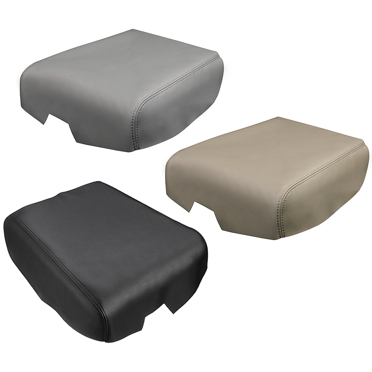 1 Pcs Leather Car Armrest Center Console Lid Cover Fits For Toyota Tundra 2007-2013 Black - Auto GoShop