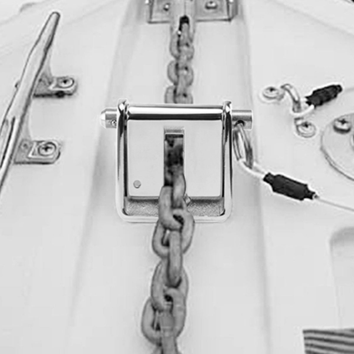 Gray BSET MATEL Chain Stopper Marine Grade 316 Stainless Steel Boat Anchor Safety Lock Anchor Chain Lock Stop Protect windlass Hardware