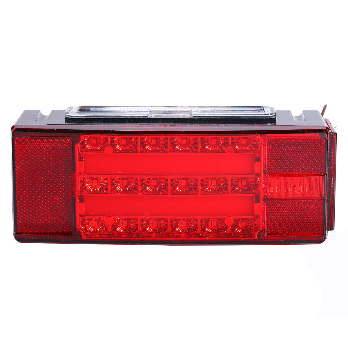 Firebrick Pair LED Rectangle Stud Stop Turn Tail Lights Waterproof Red for Truck Trailer Boat