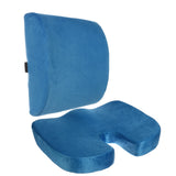 Steel Blue Memory Foam Home Car Seat Cushion Lumbar Back Support Orthoped  Office Chair Seat Pad Mat