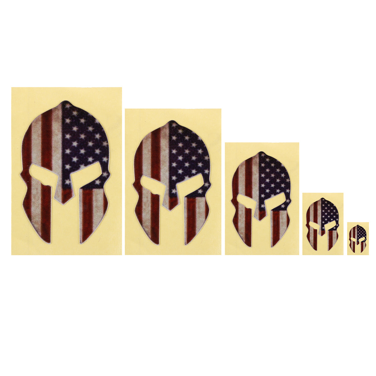 American Flag Helmet Stickers Patriotic USA Fearless Warrior Car Vinyl Decal - Auto GoShop
