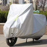 White Smoke Motorcycle Protector Cover Rain Dust Waterproof Nylon Sheet Motorbike With Reflective Strip
