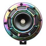 Black 12V 139-170dB Colorful/Green Horn Compact Super Tone Loud Blast Stainless Steel
