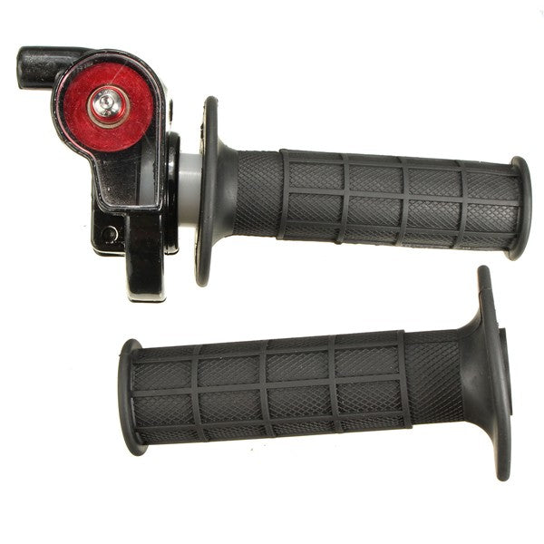 Dark Slate Gray Rubber Twist Throttle Handlebar Grips 7/8inch 22mm with Cable Motorcycle