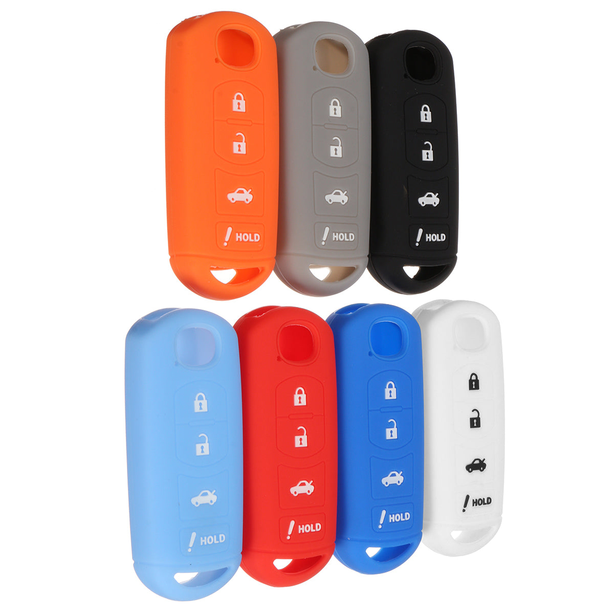Orange Red 4 Button Remote Key Cover Case Shell Easy Installation For MAZDA 3 6 MX5 CX-5 CX-7 CX-9