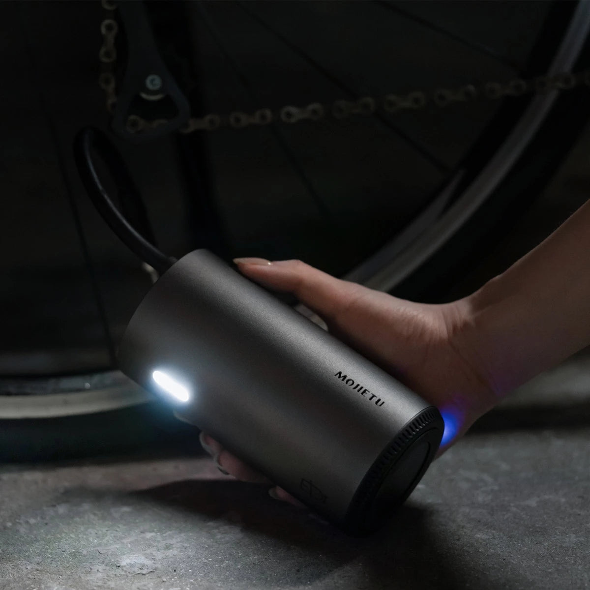 Xiaomi Mojietu 150PSI 2600mAh Portable Tire Pump Pressure Detection Electric Inflator For Bike Motorcycle Car Football From Youpin (BLack) - Auto GoShop