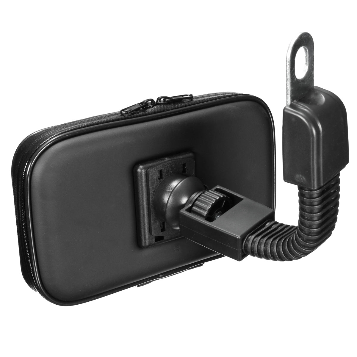 Dark Slate Gray 6inch Waterproof Phone Holder GPS Case Motorcycle Rear View Mirror Mount