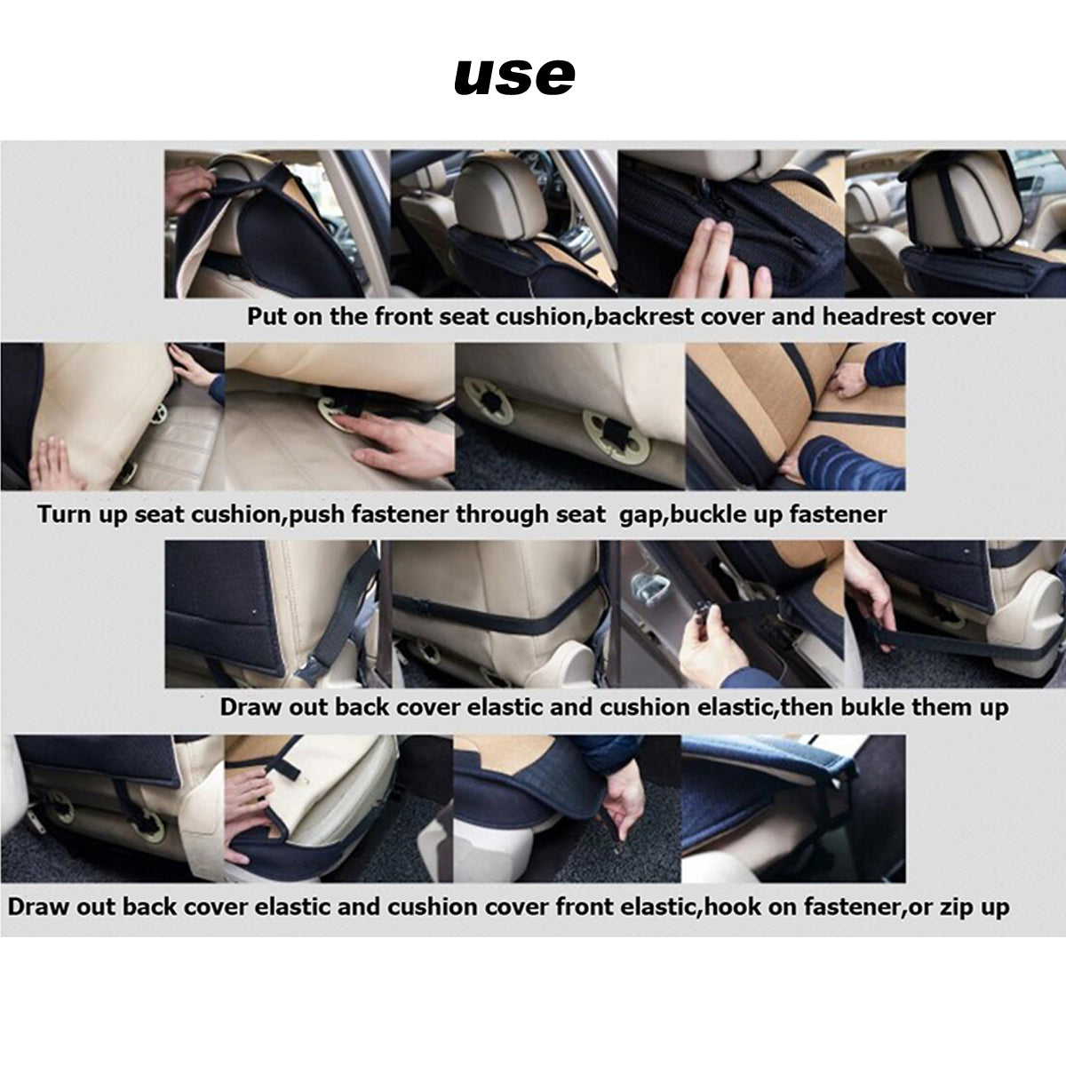 10pcs Universal Car Seat Cover Set Wearproof PU Leather Protection Cushion - Auto GoShop