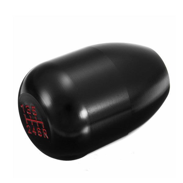 Black 6-Speed Type-R Black Aluminum Car Shift Shifter Knob And 8/10MM Threaded Adapter