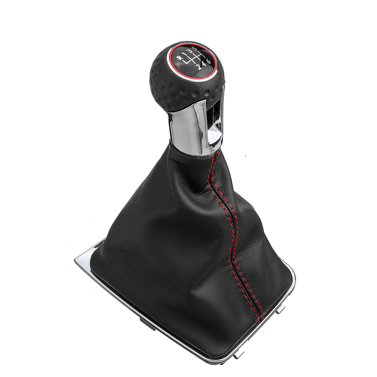 6 Speed Car Gear Stick Level Shift Knob With Leather Boot for VW - Auto GoShop