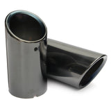 1 Pair Black Exhaust Muffler Car Tailpipe Tips for Audi A4 B8 Q5 1.8T 2.0T New - Auto GoShop