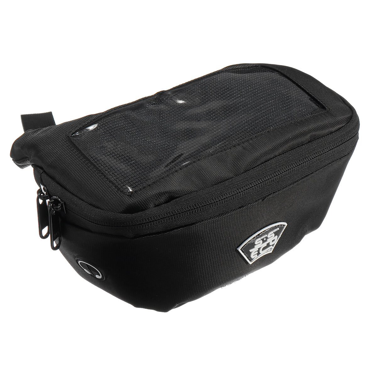 Dark Slate Gray Motorcycle Handlebar Waist Tool Bag Pouch Outdoor Travel Storage Waterproof Black