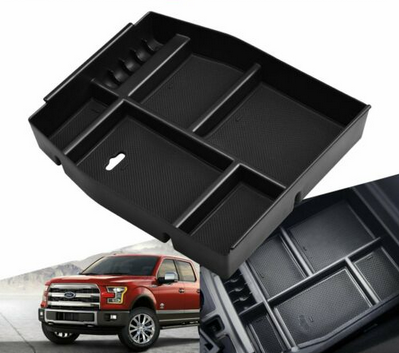 Dark Slate Gray For Ford Raptor F150 2015-2019 Car Center Console Armrest Storage Box Storage Box AJ