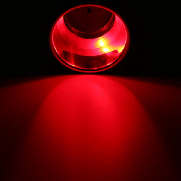 Red 2PCS Red 8LEDs Stainless Steel Cup Drink Holder Marine Boat Car Truck Camper