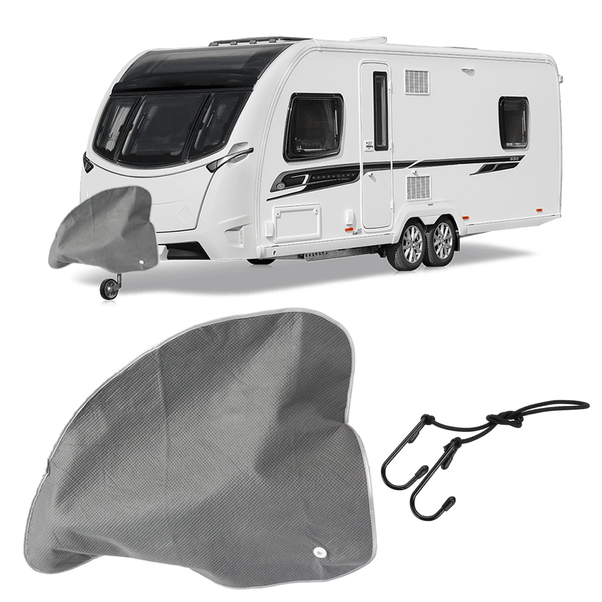 Lavender 83X63cm Towing Hitch Coupling Lock Cover Waterproof Protector Grey for Caravan Trailer Car